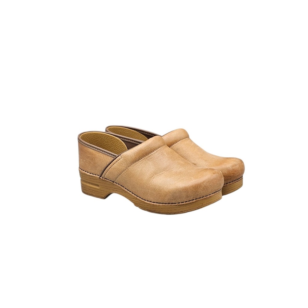 Dansko Women's Size 42/ 12 US Wide Professional Honey Distressed Leather Clogs